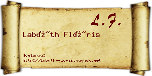 Labáth Flóris névjegykártya